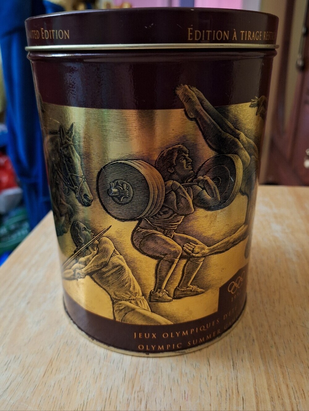 Vintage 1992 Uncle Bens Olympic Summer Games Barcelona Spain Tin